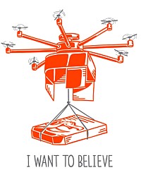 Pizza-Drohne Grafik