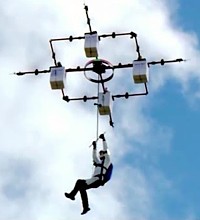 Drohnen-Fallschirmsprung