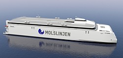 Fähre der Incat Tasmania Grafik