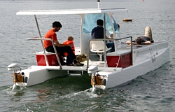 Boot mit Oloid-Antrieb