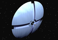Solarsegel-Raumschiff Grafik