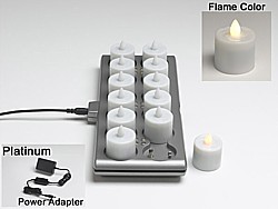 LED-Votivlichter Platinum line auf Tablett