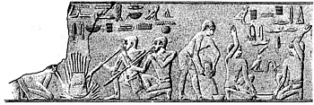 Blasrohre auf altägyptischem Relief