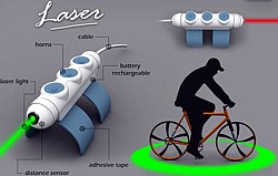 Fahrrad-Sicherheitssystem Laser