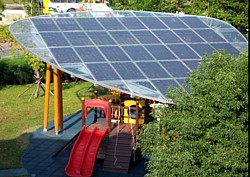 Solar-Spielplatzdach der TES