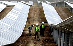 Solarfarm Fuquay im Bau