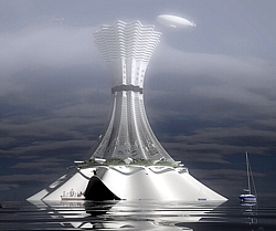 Artificial Island Skyscraper Grafik