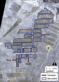 Landsat-Foto der Longyangxia-Anlage