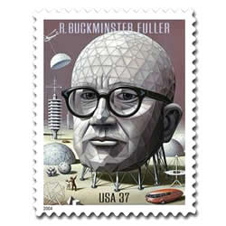 37 Cent Briefmarke mit Bucky Fuller 