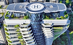 Dachanlage des Agora Tower