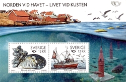 Seabased auf Briefmarkenblock