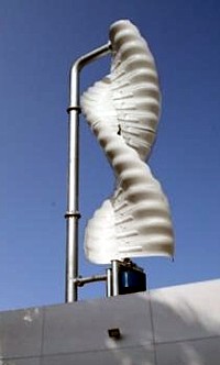 Helix Wind Anlage auf Dach