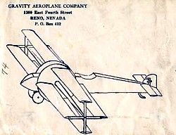 Briefkopf der Gravity Aeroplane Company